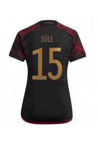 Tyskland Niklas Sule #15 Fotballdrakt Borte Klær Dame VM 2022 Korte ermer